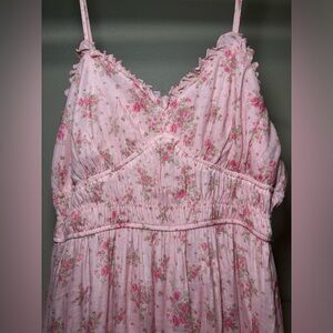 Floral Pink Women's strap dress